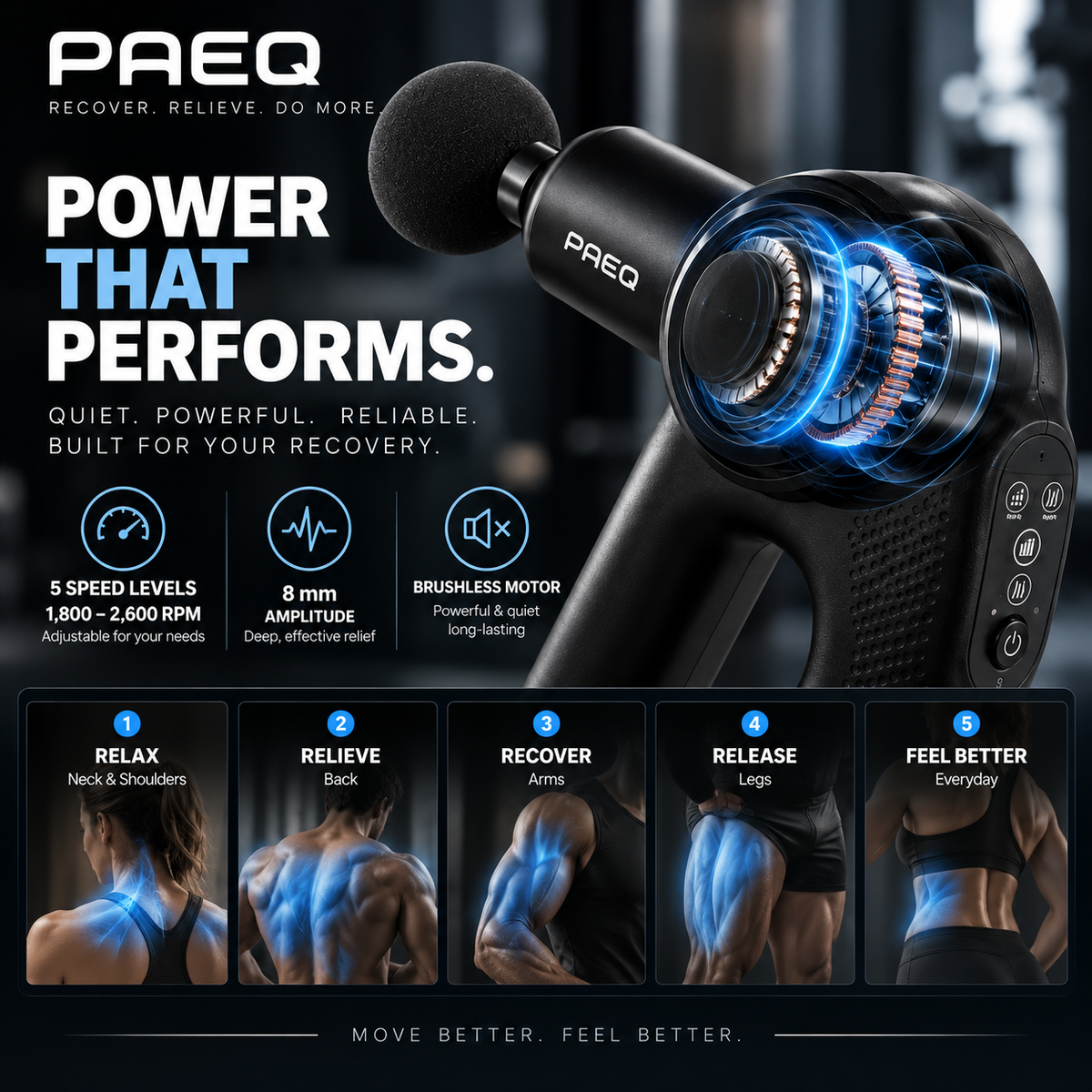 PAEQ Hot & Cold Massage Gun