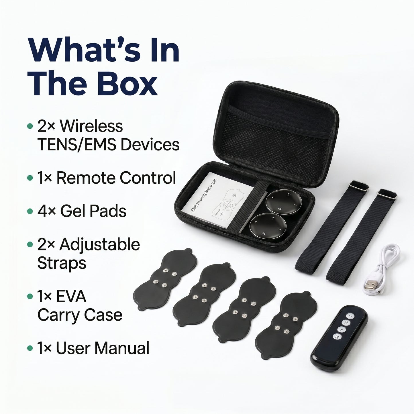 PAEQ Wireless TENS + EMS with Heat