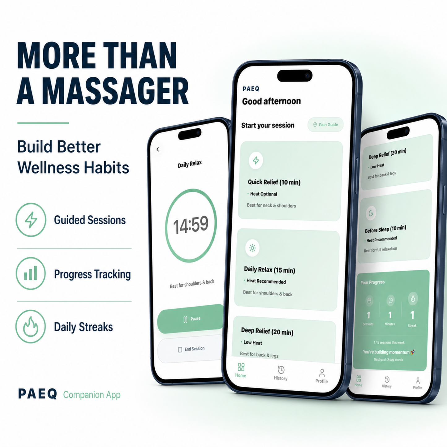 PAEQ Wireless TENS + EMS with Heat