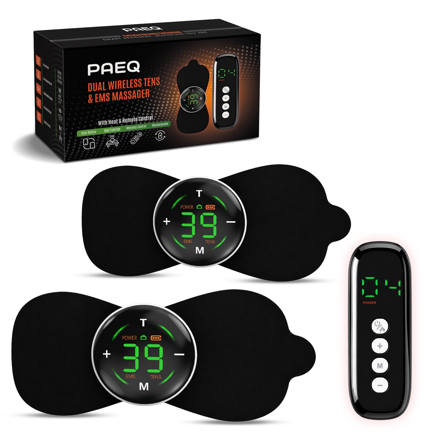 PAEQ Wireless TENS + EMS with Heat