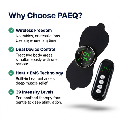 PAEQ Wireless TENS + EMS with Heat